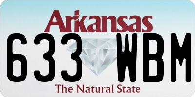 AR license plate 633WBM