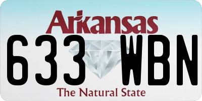 AR license plate 633WBN