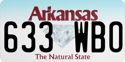 AR license plate 633WBO