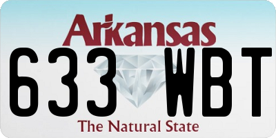 AR license plate 633WBT