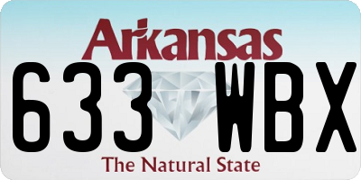 AR license plate 633WBX