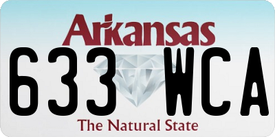 AR license plate 633WCA