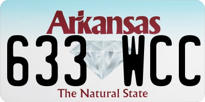 AR license plate 633WCC