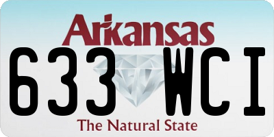 AR license plate 633WCI