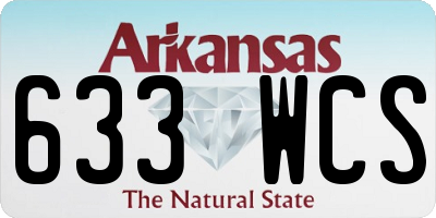 AR license plate 633WCS