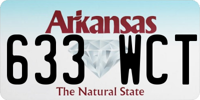 AR license plate 633WCT