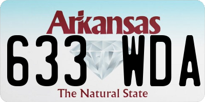 AR license plate 633WDA
