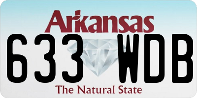 AR license plate 633WDB
