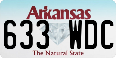 AR license plate 633WDC