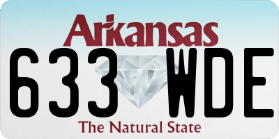 AR license plate 633WDE