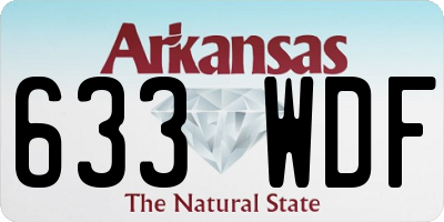 AR license plate 633WDF