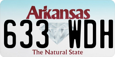 AR license plate 633WDH
