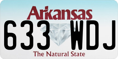 AR license plate 633WDJ