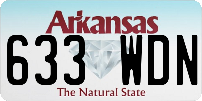 AR license plate 633WDN