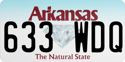 AR license plate 633WDQ