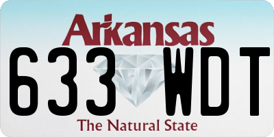 AR license plate 633WDT