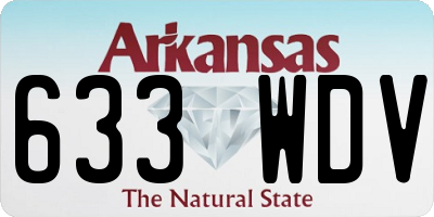 AR license plate 633WDV