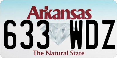 AR license plate 633WDZ