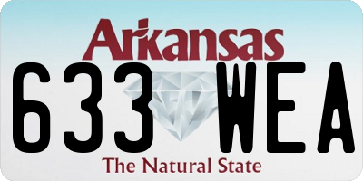 AR license plate 633WEA