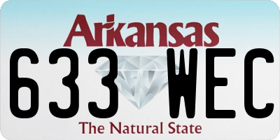 AR license plate 633WEC