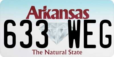 AR license plate 633WEG