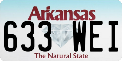 AR license plate 633WEI