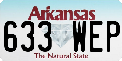 AR license plate 633WEP