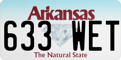 AR license plate 633WET