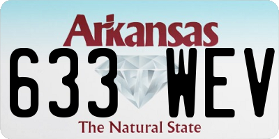 AR license plate 633WEV