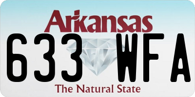 AR license plate 633WFA