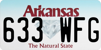 AR license plate 633WFG