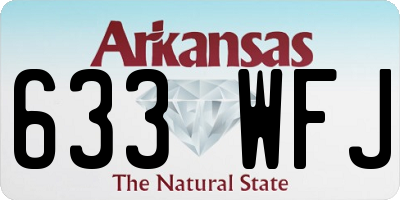 AR license plate 633WFJ