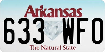 AR license plate 633WFO