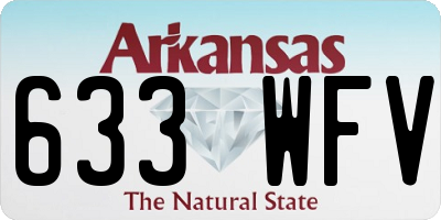 AR license plate 633WFV