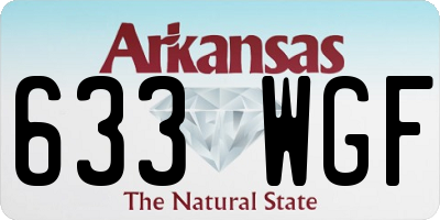 AR license plate 633WGF