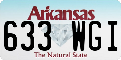 AR license plate 633WGI