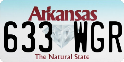 AR license plate 633WGR