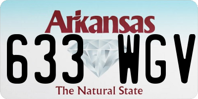 AR license plate 633WGV