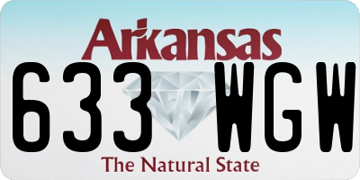 AR license plate 633WGW