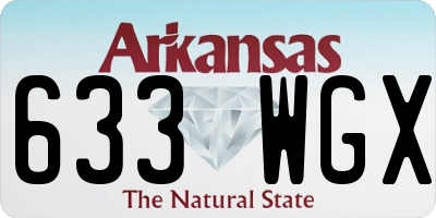 AR license plate 633WGX