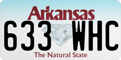 AR license plate 633WHC