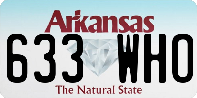 AR license plate 633WHO