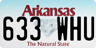 AR license plate 633WHU