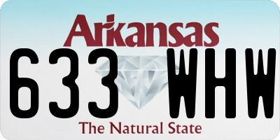 AR license plate 633WHW