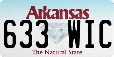 AR license plate 633WIC