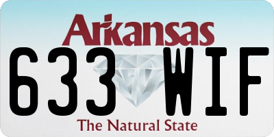 AR license plate 633WIF