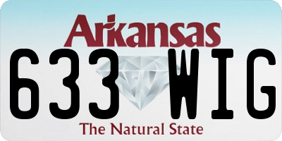 AR license plate 633WIG