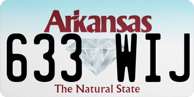 AR license plate 633WIJ