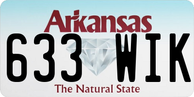 AR license plate 633WIK