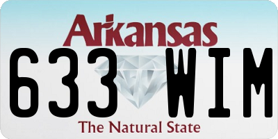 AR license plate 633WIM